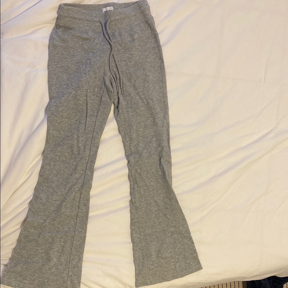 Aritzia Waffle Gray Flared Leggings